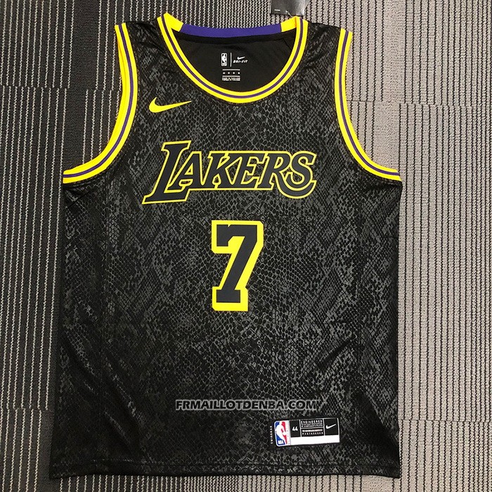 Maillot Los Angeles Lakers Carmelo Anthony NO 7 Black Mamba Noir